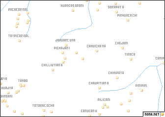 map of Quebrada Ancantera